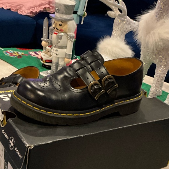 Dr. Martens Black Leather Buckle Shoes - Picture 4 of 10